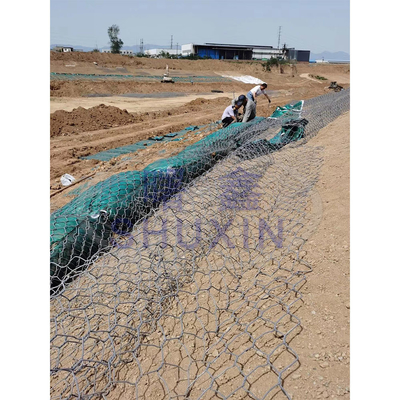 filo di ferro 2.7 mm galvanizzato buco di gabione 8 * 10 cm tessuto per pietre