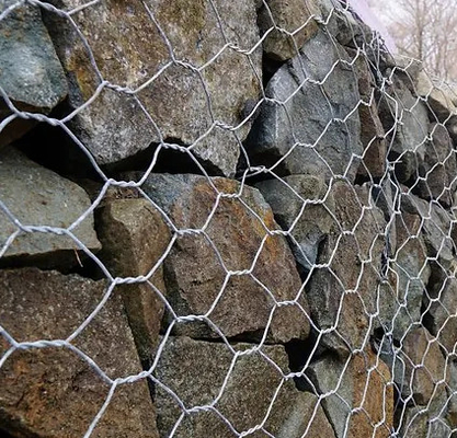 Shuxin Hot Galvanized 60 * 80mm Forno 2.7mm Wire Mesh Gabion Basket per il controllo delle inondazioni