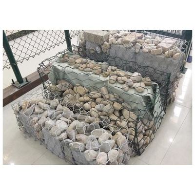 Cassa Gabione Rivestita in Galfan / Cassa in Rete Metallica Esagonale a Doppia Torsione per Muri di Sostegno e Protezione Costiera