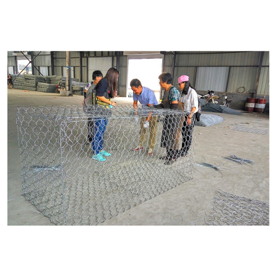 Gabion mesh esagonale Cesto di ferro galvanizzato Gabion Box in vendita