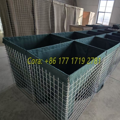Anti ruggine 4,0 mm Galvanizzato Saldato Gabion Box rivestito Geotextile Tissu per barriera difensiva Muro di bastione riempito di sabbia