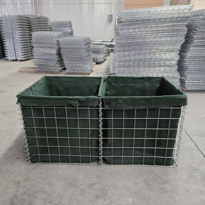 MIL1, MIL 7, MIL 10, MIL 12, MIL 19 2.74M Alto caldo immerso Geotessile rivestito Galbione saldato Hesco Sacchetto per barriere militari difensive Bastioni