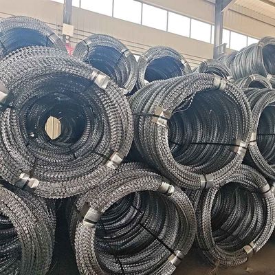 Sistema a spirale rinforzato perimetrale del corridoio di difesa con filo spinato zincato a caldo