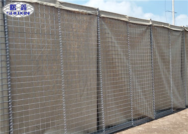 Le barriere riempite di sabbia su ordinazione beige/hanno saldato la difensiva Bassion del gabbione della rete metallica