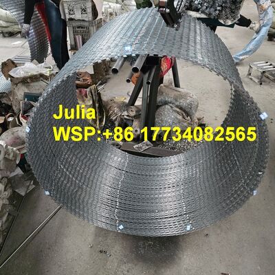 Filo spinato a rasoio BTO-16 OD 500mm resistente, 102 anelli, filo spinato a rasoio per comunità residenziali anticorrosione