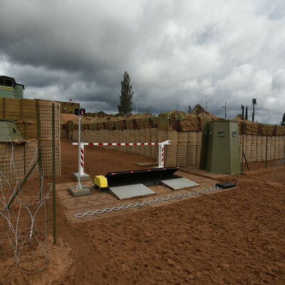 Perimetro balistico Difesa Protezione protettiva Sicurezza Barriera di fortificazione 5mm Fio Bastione Parete di gabion Sabbia riempita per le inondazioni Muro di contenimento