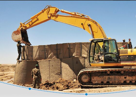 Galvanizzato a caldo filo di ferro bastione difensivo barriere galvanizzate superficie filo di acciaio al carbonio recinzioni di sicurezza