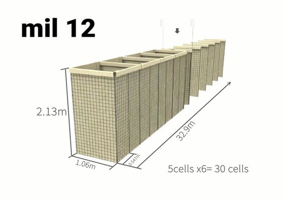 Barriera Militare Progettata con Rete Metallica in Acciaio Zincato a Caldo e Design Multicellulare per una Facile Installazione