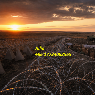 Durable Razor Barbed Wire Featuring Corrosion Resistant Galvanized Steel Blades for Military and Industrial Fencing