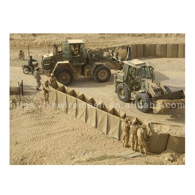 Griglia di filo di ferro galvanizzato pesante Riempimento di sabbia Mil10 Muro di barriera difensiva HESCO Barriere militari