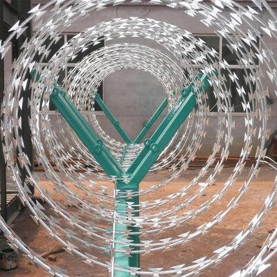 Fabbrica di fornitura rasoio filo spinato rotolo di filo spinato Concertina lama filo antirrubo sicurezza recinzione filo spinato