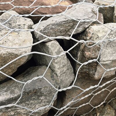 Materasso Gabione Rivestito in PVC Turchia 3*3*0.3m per Muro di Protezione Sponda Fluviale