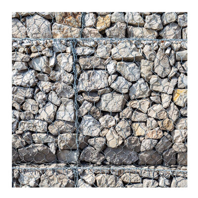 Gabione galvanizzato, gabia di pietra, gabia tessuta, gabia di scatola, muro di sostegno per la protezione dei pendii