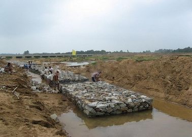 Muro di sostegno del canestro professionale della roccia, maglia esagonale della parete della gabbia della roccia