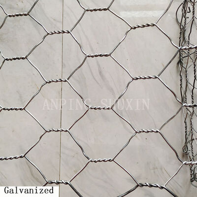 Galvanized 6*8cm Hexagonal Gabion Mesh 1*1*1m Gabion Basket Retaining Wall Fence