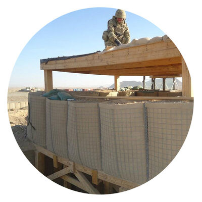 Griglia di filo di ferro galvanizzato pesante riempimento di sabbia KN-10 Barriere difensive di protezione del muro di sostegno