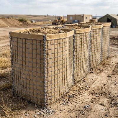 Barriera difensiva militare | Muro del bastione in gabbione saldato zincato