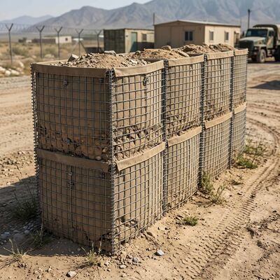Barriera difensiva | Muro di barriera in gabbione saldato per uso militare e controllo delle inondazioni