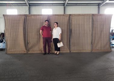 Barriere militari della difesa di Hesco della parete della sabbia del filo zincato pesante