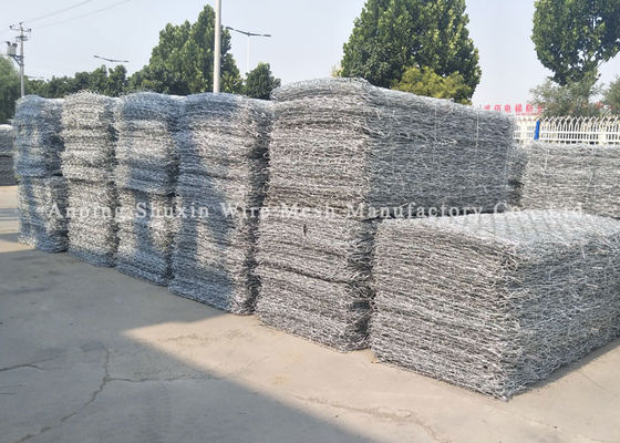 canestri resistenti caldi del gabbione riempiti 2x1x1m del ferro galvanizzato della pietra