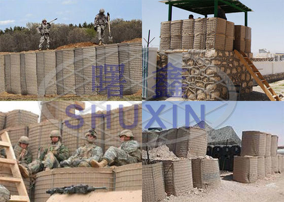 Barriere riempite di sabbia alte galvanizzate calde militari standard di 5m