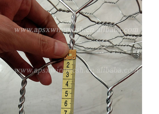 Muro di sostegno della pietra 2.2mm della scatola pesante del gabbione galvanizzato o tessuto esagonale del PVC