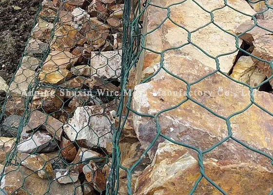 cavo Mesh Pvc Coated Gabion Mattress del tessuto di 1*1*1m per protezione del ponte