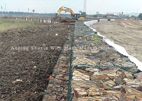 Cesto esagonale di gabione tessuto riempito di terreno/arena/pietra filo selvaggio da 3,4 mm facile da installare