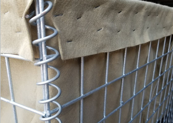 Geotessuto galvanizzato di Bastion Military Barrier 300gsm del recinto di Hesco del filo di acciaio
