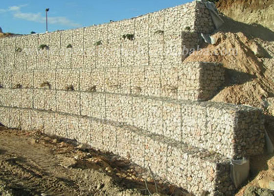 Gabbie galvanizzate della parete del gabbione del controllo dell'erosione della immersione calda