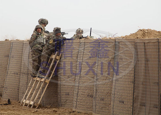 Anti sabbia di Mesh Galvanized Military Barrier With del cavo della ruggine/geotessuto verde