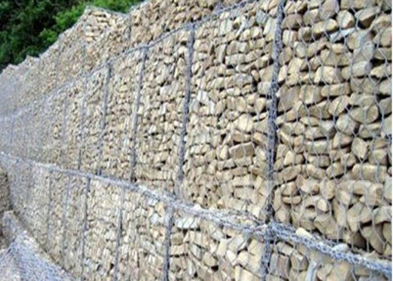 Il PVC ha ricoperto la pietra esagonale ha riempito il reticolato della protezione di Rockfall dei gabbioni