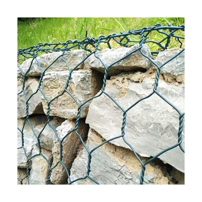 Il PVC verde ha ricoperto la scatola del gabbione di 2.7mm per il rinforzo del controllo delle inondazioni del fiume