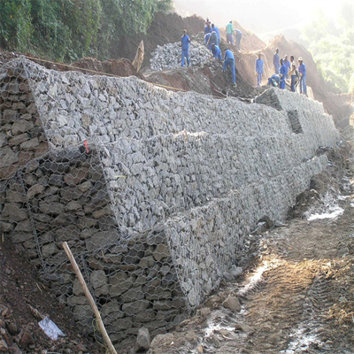 Filo di ferro Mesh Cages dei canestri del muro di sostegno del gabbione della pietra 2m