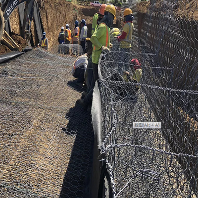 Lo SGS che riempie il gabbione ingabbia 2x1x1m 3x1x1m 4x1x1m 5x1x1m galvanizzato