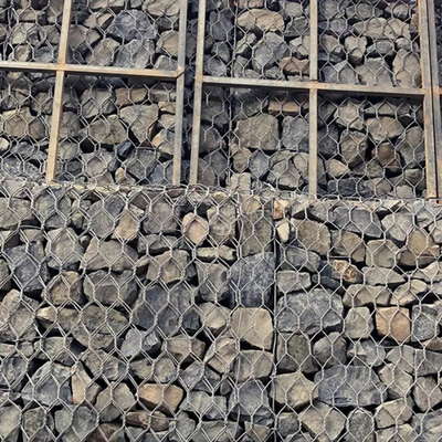 la norma di 2m x di 1m x di 1m ha galvanizzato il cavo esagonale Mesh For Retaining Walls della gabbia d'acciaio della pietra