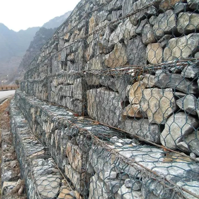il cavo esagonale Mesh Gabion Hot Dipped Galvanized e PVC di 2x1x1m ha ricoperto